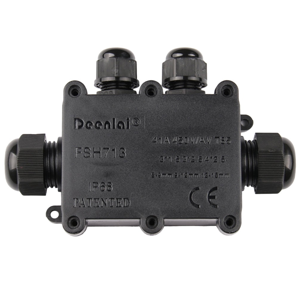 HOMEMAXS 2PCS Waterproof Connection Box IP68 4way Junction Box