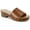 Cognac Smooth, variant on Womens Devieep Faux Leather Slip On Block Heel