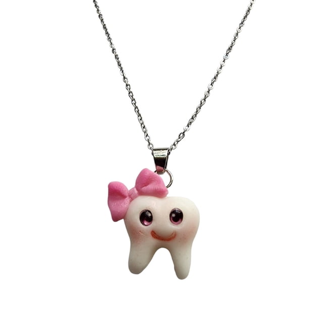 COLLAR DE MUELA CON MOÑO DE PLATA
