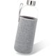 thumbnail image 1 of Botella de agua de vidrio con funda y tapa de acero inoxidable - tamaño de 50 ml - tapa a prueba de fugas, reutilizable, muy adecuada para viajes y almacenamiento de jugos de bebidas, batidos,, 1 of 5