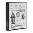thumbnail image 2 of Stupell Industries Coastal Christmas By The Sea Phrase Black Framed Giclee Art, 12 x 12, by Elizabeth Tyndall, 2 of 7