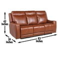 thumbnail image 5 of Steve Silver Natalia Leather Dual Power Reclining Sofa, Coach brown, 5 of 8