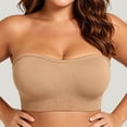 thumbnail image 6 of Wutalume Women's Strapless Bandeau Bras - Includes 2 Pairs Straps, Versatile Strapless Bra for Halter, Cross-Back, or Everyday Chic,Complexion 38, 6 of 8