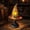 A 7in, variant on Witch Hat Lamp Halloween Stained Resin Table Lamp Night Light for Bedroom, Mantel, Bookshelf, Entryway, Halloween Party and Witchy Room Decor