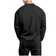 thumbnail image 4 of HAOTAGS Men's Pullover Sweatshirts with Button Long Sleeve Cotton Sweatshirt Top Black Size XL, 4 of 6
