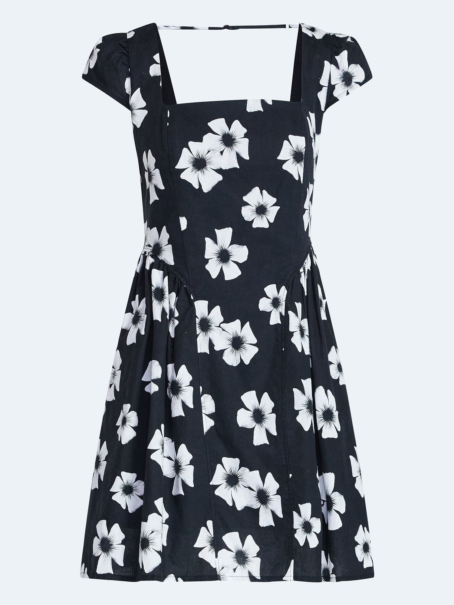 Scoop Women's Square Neck Mini Dress, Sizes XS-XXL