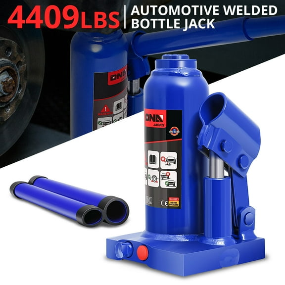 11.8" 2 Tons (4409.2 lbs) Pickup SUV Auto Repair Manual Automotive Hydraulic Welded Bottle Jack Blue