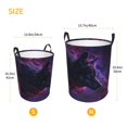 thumbnail image 2 of Laundry Basket, Galactic Wolf Stare Laundry Hamper Waterproof Laundry Bag Clothes Hamper Laundry Bin with Handles for Bedroom, Living Room, Kids Room, 2 of 6