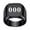 Black 000, variant on Women's Stainless Steel Angel Number 333 Signet Ring 17mm Square Dainty Personalized Numerology Minimalist Statement Band Black Size 10