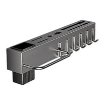 YiJuHui 3pcs Wall Mounted Knife Holder with Utensil Hooks, Magnetic Kitchen Knife Storage Rack, Space Saving Tool Organizer for Countertop, No Drill Installation, Modern Kitchen Gadgets M