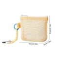 thumbnail image 3 of Mini Mesh Pouch,Lightweight Transparent Mesh Storage Organizer with Hanging Loop for Bathroom Office Travel,Yellow, 3 of 6