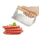 thumbnail image 4 of Prensa manual de hamburguesas de acero inoxidable con mango de madera, herramienta de cocina Multi, 4 of 9