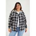 thumbnail image 1 of Sobre camisa con capucha Roman Fashion/Tallas EXtras, 8066 (Negro cuadros) negro 38, 1 of 7