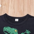 thumbnail image 4 of Kids Toddler Little Boy Summer Outfits Dinosaur Print Short Sleeve T-Shirt Top and Shorts Clothes Sets, 4 of 6