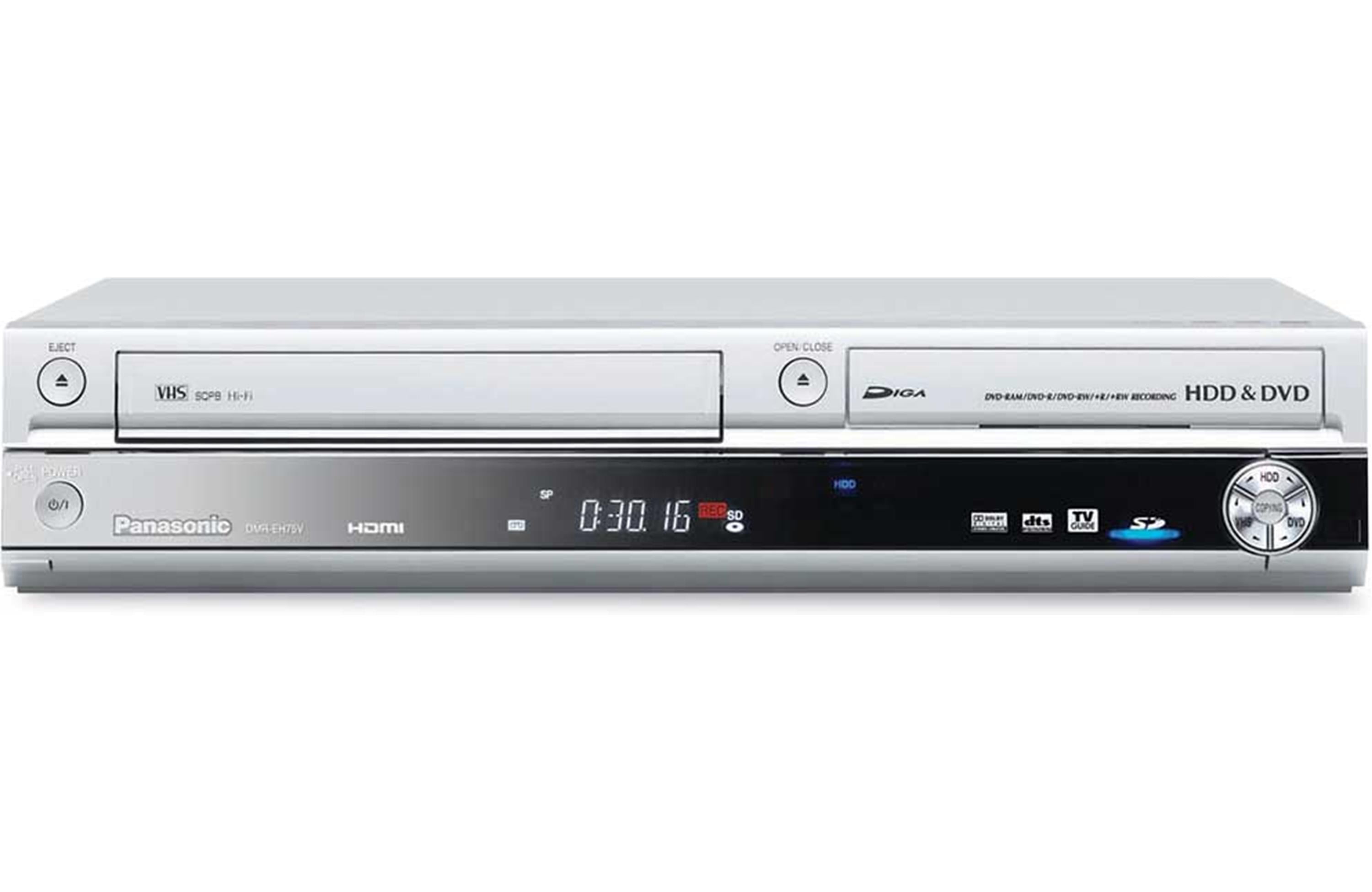 Interessant weggooien Mening Panasonic DMR-EH75VS DVD Recorder/VCR Combo with 80GB Hard Drive. Comes  with Remote, Manual, Cables - Walmart.com