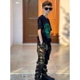 thumbnail image 5 of Rolanko Boys' Cargo Pants Casual Kids Joggers Elastic Waist Outdoor Hiking Baggy Trousers 4-14 Years, 5 of 6