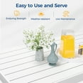 thumbnail image 4 of Superjoe 51" Rust-proof Aluminum Outdoor Dining Table, White, 4 of 7