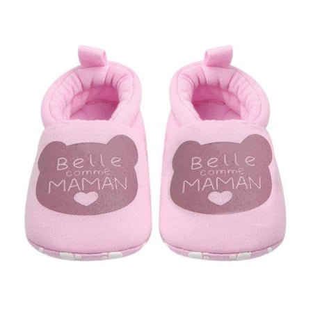 

Ocuuer Baby Boys Girls Letter Shoes Soft First Walkers Toddler Prewalker(Pink13cm)