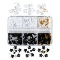 thumbnail image 2 of SmartBy 1 Box 3D Flower Nail Art Charm 6 Grids Resin Floral Charms Golden Beads DIY Nail Design Jewelry Crafts Manicure Decoration Accessories, 2 of 7