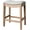 Weathered Oak, variant on Maven Lane Adrien 26" Wood Counter Height Stool - Handcrafted Walnut Wood Finish with Grey Fabric Seat for Comfort - Durable Barstool for Kitchen Islands, Dining Rooms