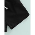 thumbnail image 7 of Toddler Baby Boy Summer Outfits Contrast Color Sleeveless Hooded Tank Top Drawstring Shorts Pants Clothes Set, 7 of 7