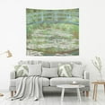 thumbnail image 3 of FREEAMG The Japanese Footbridge Claude Monet Tapestries Wall Hanging Bedding Tapestry Aesthetic Tapestries for Bedroom Living Room Dorm Home Wall Decor 80" x 60" Horizontal, 3 of 7