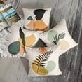 thumbnail image 6 of Throw Pillow Covers Home Decor Set of 4 Pillow Cases Decorative 16 x 16 Inches Outdoor Cushion Couch Sofa Pillowcases Botanical Plant Natural Leaf Boho, 6 of 6