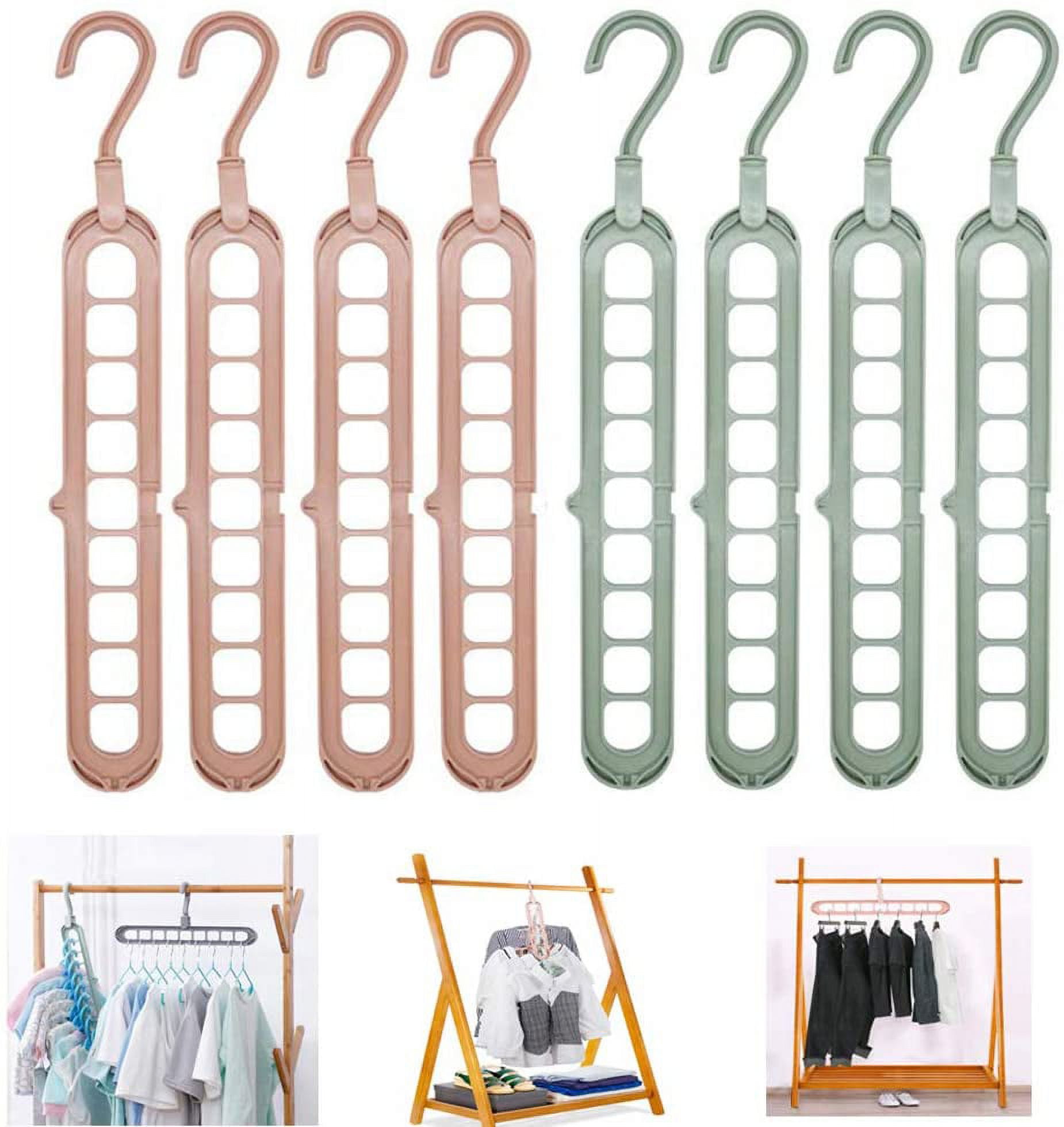 Cecailin® Hangers Space saving.Panda Shape Hanger Organizer.hanger  triangles.Hanger Stacker.hanger connector hooks.Clothes Hangers Space  Saving.
