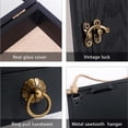 thumbnail image 4 of Rustic Black Wooden Shadow Box Frame with Drawer and Soft Line Back, 4 of 6