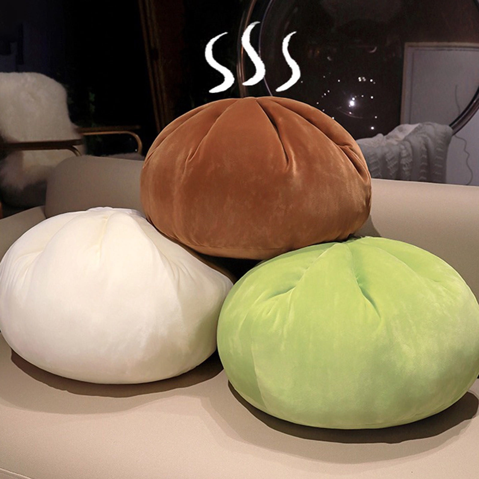 Giant Dumpling Squishies Stress Ball, Super Soft Mega Rainbow Dumpling Fidget Sensory Toy for ADHD, Squeeze Dough Ball Stress Relief Hand Pillow, Cute Stuffed Bun for Bedroom, Sofa, Dorm Room Decor