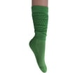 thumbnail image 2 of 3 Pairs Slouch Socks Cotton Knee High Scrunch Socks (Forest Green-Ecru-Pink), 2 of 6