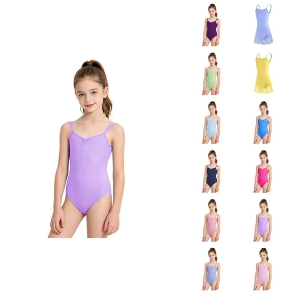 Girls Ballet Dance Romper Jumpsuit Toddler Strappy Leotard For Performance And Practice