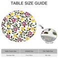 thumbnail image 6 of Pioneer Flower Floral Print Pattern Round Fitted Tablecloth with Elastic Edge,Dining Table Cover Waterproof,Outdoor Round Tablecloth for Camping,Dining,Indoor and Outdoor, 6 of 7