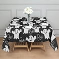 thumbnail image 3 of Smiling Ghosts Halloween Pattern Square Tablecloth,Waterproof Square Table Cover,Wipeable Spillproof Washable Table Cover for Home Kitchen Party Decor 60"x60"(152x152cm), 3 of 6