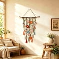 thumbnail image 2 of Luckky Bohemian Handmade Crochet Flower Wall Hanging Ornament,Knitted Floral Pendant Tapestry,Boho Aesthetic Decor for Bedroom,Living Room,Window,Doorway & Wedding Background, 2 of 5