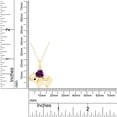 thumbnail image 4 of AFFY Elephant Pendant Necklace Heart Shaped Simulated AMT CZ 14K Yellow Gold Over Sterling Silver, 4 of 5