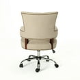 thumbnail image 6 of May Traditional Fabric Adjustable Swivel Home Office Chair, Wheat and Chrome, 6 of 9