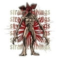 thumbnail image 2 of Netflix Men's Stranger Things Demogorgon Monster Logo Stacked Sweatshirt White Medium, 2 of 4