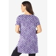 thumbnail image 2 of Roaman's Women's Plus Size Cotton Short Sleeve V-Neck Ultimate Tunic, 2 of 5