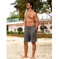 thumbnail image 4 of COOFANDY Mens Beach Shorts 9 inch Casual Summer Shorts Lightweight Elastic Waist Drawstring Textured, 4 of 6