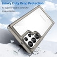 thumbnail image 6 of Case for Samsung Galaxy S22 Ultra Case Slim Dropproof [Defend from Drop/Scratch/Slip/Fingerprint] Clear Acrylic Hard Back Soft TPU Bumper Hybrid Phone Cover for Samsung S22 Ultra-Crystal Black, 6 of 8