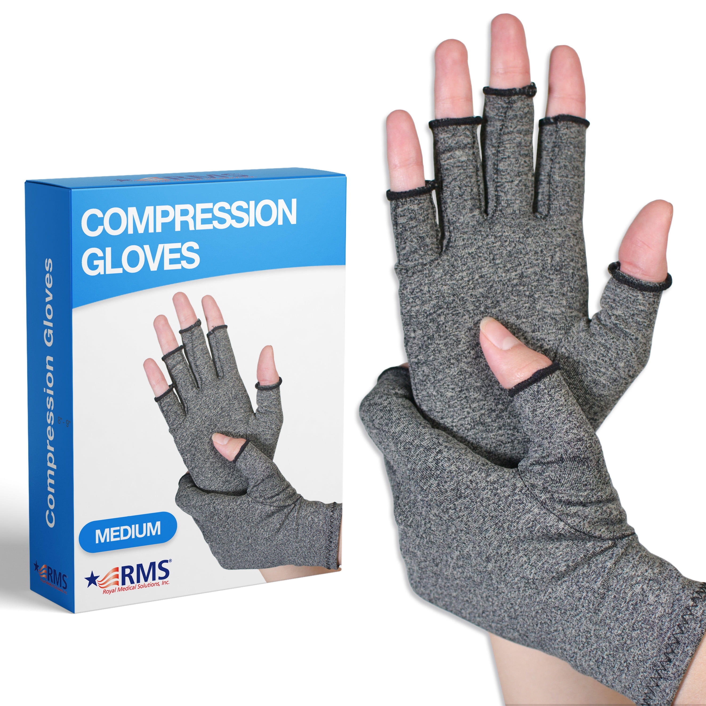 RMS Arthritis Glove (Medium) Compression Hand Glove for Osteoarthritis