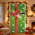 thumbnail image 4 of Fmbmuo Door Cover Green Machine Washable 71x35 Inch Bowknot Valentine's Day Decoration, Minimalist Soft Seasonal Home Decor Party Backdrop Over the Door, 4 of 5