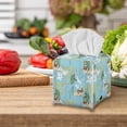 thumbnail image 3 of ZUXONGSY Easter Rabbit Square Tissue Box Covers PU Leather Tissue Cube Box Cover Fashion Tissue Box Customized Printed Tissue Cover Easter Bathroom Accessories Decoration, 3 of 7