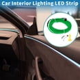 thumbnail image 2 of Cuerda de luz LED EL de 2m Unique Bargains, luz de cadena brillante para iluminación interior de automóviles, tira LED auto flexible de neón para decoración de coches USB(5V) verde, 2 of 7