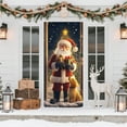 thumbnail image 3 of Upgraded&nbsp;35 X 71 Inch Christmas Door Cover - Santa Claus Pattern - Christmas Day Door Decoration - Festival Party Decoration Z, 3 of 6