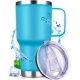 thumbnail image 1 of Termo De Acero Inoxidable Tipo Yeti 30 Oz Para Bebidas Frias O Calientes Aislamiento De Doble Pared (azul claro ), 1 of 1