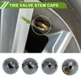 thumbnail image 2 of Unique Bargains 4 Pcs Tire Valve Stem Caps Decorative Shining Ball Style Tyre Valve Dust Covers 7x18mm Plastic Copper Titanium Tone, 2 of 7
