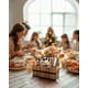 thumbnail image 4 of Soporte para utensilios para fiesta, carrito para cubiertos con tres compartimentos, mango portátil desmontable, elegante soporte para cubiertos para encimera y uso en exteriores, 4 of 7
