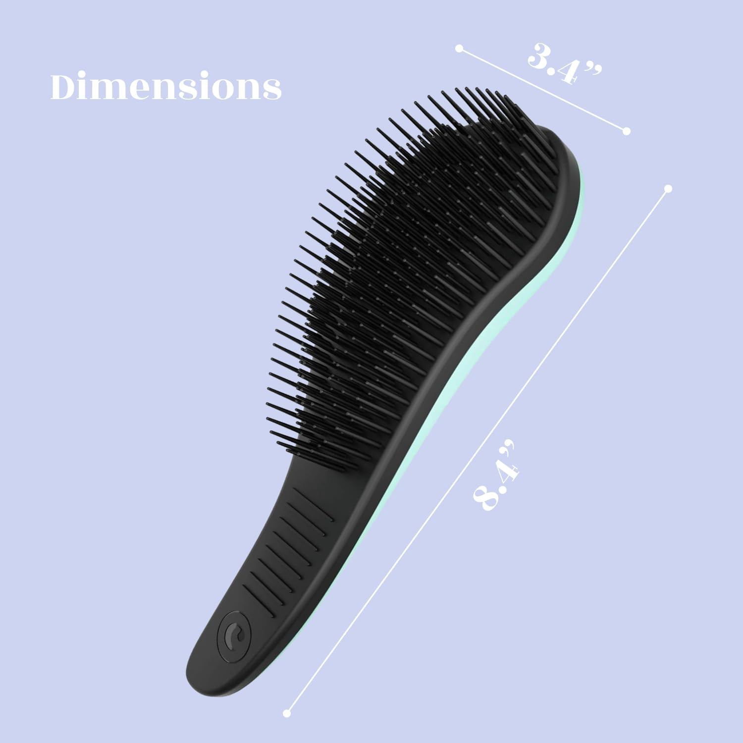 Crave Naturals BIGGIE Glide Thru Detangling Brush - Detangler Hairbrush for Wet or Dry, Curly or Straight Hair - Gentle on Tangles, Ideal Hair Brush and Comb for Adults and Kids - 8.4x3.4-Inch (Mint)